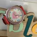 Dooney & Bourke Accessories | Dooney & Bourke Y2k Watch Heart Pink Crystals Salmon Band | Color: Pink/Silver | Size: Os