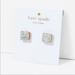 Kate Spade Jewelry | Kate Spade Mini Small Square Stud Earrings - Opal Glitter,Nwt | Color: Gold/Tan | Size: Os