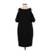 Cynthia Rowley TJX Casual Dress - Sheath: Black Solid Dresses - Women's Size 4