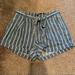 American Eagle Outfitters Shorts | Aeo Striped Paper Bag Jean Shorts | Color: Blue/White | Size: 8