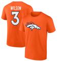 Men's Fanatics Branded Russell Wilson Orange Denver Broncos Player Icon Name & Number T-Shirt