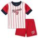 Infant White/Red Washington Nationals Position Player T-Shirt & Shorts Set