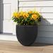 Sol 72 Outdoor™ Acushnet Round Indoor/Outdoor Modern Pot Planter w/ Drainage Hole in Black | 17.2 H x 17.5 W x 17.5 D in | Wayfair