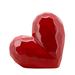 Etta Avenue™ Teen Heart Decor Sculpture - Contemporary Ceramic Heart Decorative Table Accent for Home, Office | 8 H x 8 W x 3 D in | Wayfair