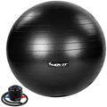 Movit® Gymnastikball - 55 cm, mit Pumpe, Maßband, bis 500 kg, für Training, Büro, Groß, Aufblasbar,