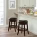 Hillsdale Tillman Wood Backless Swivel Stool, Brown Cherry