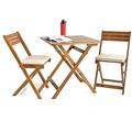 Estosa - Set tavolo in legno da giardino Set tavolo + sedie in legno di acacia, facile da chiudere