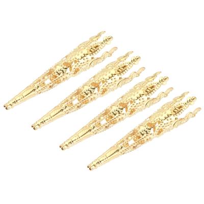 Corsage Decorative Holder, Lapel Pin Brooch Vase 42mm Dark Gold 4pcs - Dark Gold Tone