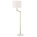 Essex 2-Light Floor Lamp by Mark D. Sikes - Aged Brass Frame - White Shade