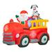 6 ft. Inflatable Santa in Vintage Firetruck - 6 ft