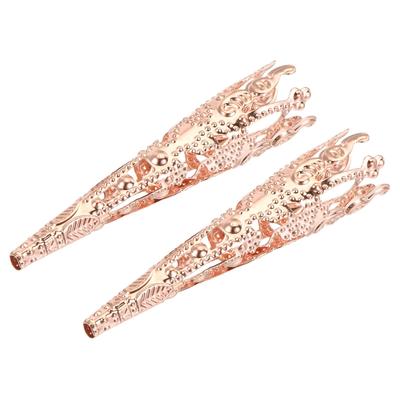 Corsage Decorative Holder, Lapel Pin Brooch Vase 42mm Rose Gold 2pcs - Rose Gold