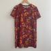 Zara Dresses | Floral Print Zara Dress | Color: Orange/Red | Size: M