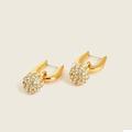 J. Crew Jewelry | J. Crew Pav Ball Crystals Huggie Hoop Earrings New With Tag | Color: Gold | Size: 1 3/8”L