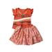 Disney Matching Sets | Disney Princess Moana Girls Costume Ruffle T-Shirt And Tulle Skirt Set, Sz 6-6x | Color: Gray/Orange | Size: 6g