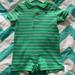 Ralph Lauren One Pieces | Boy’s Ralph Lauren, Green & Navy, Short Sleeve, One Piece, Size 3month, New | Color: Green | Size: 3mb