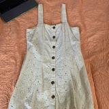 American Eagle Outfitters Dresses | American Eagle Women Cream Button Front Lace Dress | Color: Cream/White | Size: M