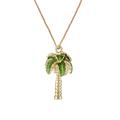 Kate Spade Jewelry | Kate Spade Aloha Mini Coconut Palm Tree Pendant Necklace In Gold & Green | Color: Gold/Green | Size: Os