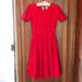 Lularoe Dresses | Lularoe Red Dress With Pattern Size S | Color: Red | Size: S