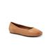 Extra Wide Width Women's Shiraz Flat by SoftWalk in Luggage (Size 9 WW)