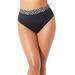 Plus Size Women's High Waist Bikini Bottom by Swimsuits For All in Black White Animal (Size 10)