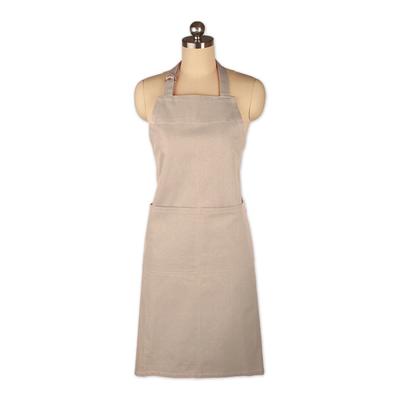 Adjustable Cotton Chef Apron by Mu Kitchen in Beige