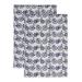 Motion Designer Print Kitchen Dish Towel, Set 2 by Mu Kitchen in Gray Navy