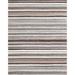 Blue/Brown 108 x 72 x 0.25 in Area Rug - Bokara Rug Co, Inc. Striped Hand Knotted Wool Navy/Brown Area Rug Wool | 108 H x 72 W x 0.25 D in | Wayfair