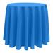 Ultimate Textile Solid Color Round Tablecloth Polyester in Blue | 96 W x 96 D in | Wayfair 10P1-96R-710