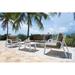 Panama Jack Outdoor Mykonos 5 - Person Outdoor Seating Group w/ Cushions Metal in White | 26 H x 84 W x 34.5 D in | Wayfair PJO-2401-WHT-4PS/SU-740
