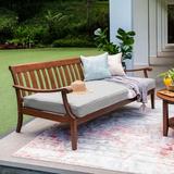 Three Posts™ Dowling 69.5" Wide Outdoor Patio Daybed w/ Cushions Wood/Natural Hardwoods in Gray | 29.5 H x 69.5 W x 39 D in | Wayfair