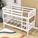 Daetyn Twin Over Twin Standard Bunk Bed by Harriet Bee, Solid Wood in White | 59.2 H x 42 W x 80.5 D in | Wayfair 0F574EC560494109ADB12252A80DAD72