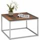 Idimex - Table basse hades, table de salon table d'appoint carrée design vintage, plateau en