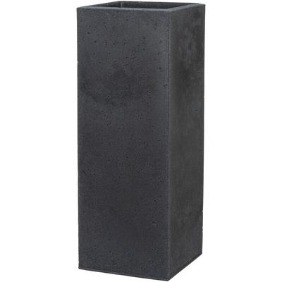 C-Cube High 70, Hochgefäß/Blumentopf/Pflanzkübel, quadratisch, Farbe: Stony Black, hergestellt mit