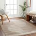 Zeke 6'7" Square Modern Updated Traditional Farmhouse Mocha/Multi Brown/Bone/Nutmeg/Dark Gray/Tan/Cream/Brown/Light Slate/Dark Red Area Rug - Hauteloom