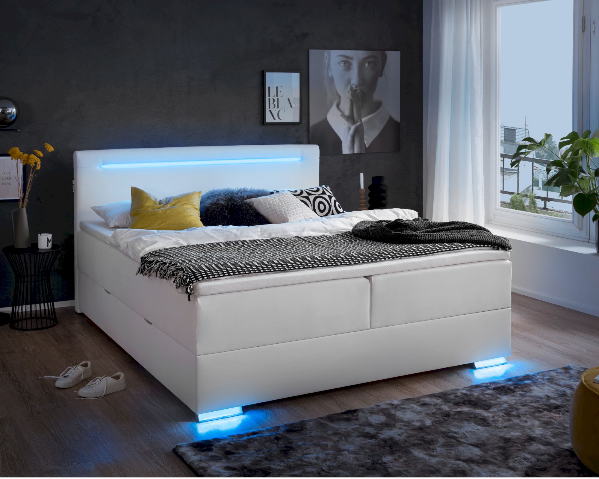 meise.möbel »Las Vegas II« Boxspringbett inkl. Bettkasten in weiß 120x200 cm