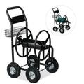 Carrello Avvolgitubo in Metallo, 4 Ruote in Gomma, xl, con Manovella, per Tubi 60 m, hlp 114x64x90