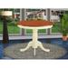 East West Furniture Antique Dining Room Table - a Round Kitchen Table Top with Pedestal Base, 36x36 Inch,(Finish Options)