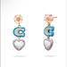 Coach Jewelry | Coach Signature Charm Drop Earrings | Color: Blue/Purple | Size: Os