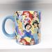 Disney Kitchen | Disney Princess Mug Ariel Snow White Jasmine Belle | Color: Blue/Yellow | Size: 20 Oz