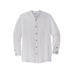 Men's Big & Tall Gauze Mandarin Collar Shirt by KingSize in White (Size 8XL)