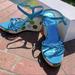Coach Shoes | Coach Dot Platform Wedge Sandals Size 6.5 | Color: Blue/Green | Size: 6.5