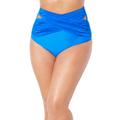 Plus Size Women's Crisscross Wrap Bikini Bottom by Swimsuits For All in Royal Blue (Size 24)