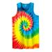 Men's Big & Tall Shrink-Less™ Lightweight Longer-Length Tank by KingSize in Rainbow Tie Dye (Size 2XL) Shirt