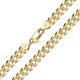 Amberta Women's 925 Sterling Silver Diamond-Cut Curb Chain: 18K Gold Plated 7.9 mm 50 cm/20 inch