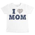 Toddler Tiny Turnip White New York Yankees Heart Mom T-Shirt