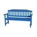 Buyers Choice All Weather Outdoor Bench - Poly Furniture Garden Bench w/ Back Plastic in Blue | 36 H x 63 W x 19 D in | Wayfair 711-bench5.blue