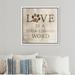 Latitude Run® Love is A Four Legged Word - Wrapped Canvas Textual Art Print Canvas, Wood in Brown/Green | 24 H x 24 W in | Wayfair