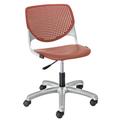 KFI Studios Kool Task Chair Upholstered, Steel in Red/Gray/Black | 35 H x 19.3 W x 22 D in | Wayfair TK2300-BP41-SP08