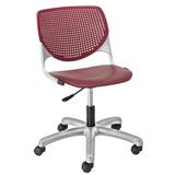 KFI Studios Kool Task Chair Upholstered, Steel in Red/Gray/Black | 35 H x 19.3 W x 22 D in | Wayfair TK2300-BP07-SP08