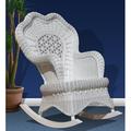 Bayou Breeze Serpentine Rocking Chair Wicker/Rattan in White | 42 H x 33 W x 37 D in | Wayfair 4FF25C8DBCDB4BD98D44E2212C72C39F